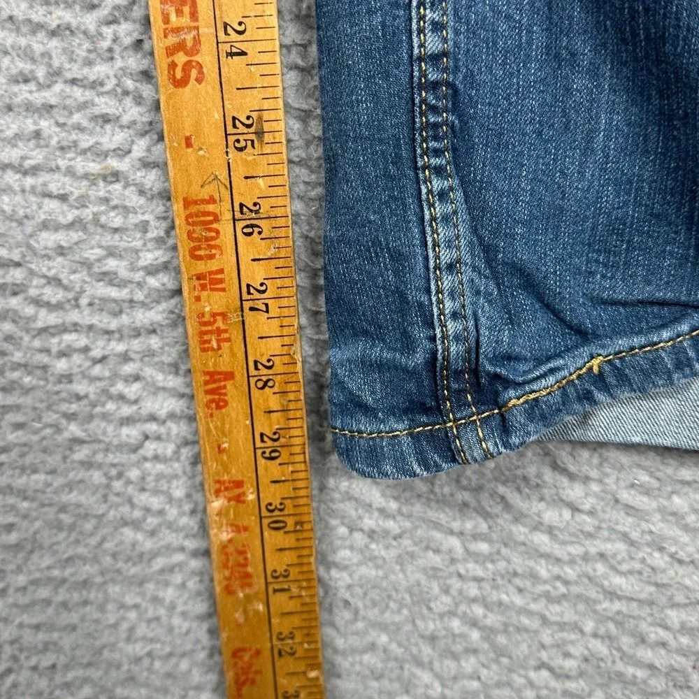 Levis 553 Jeans Mens 36X30 Blue Straight Leg Distressed 5 Pocket Stretch Denim